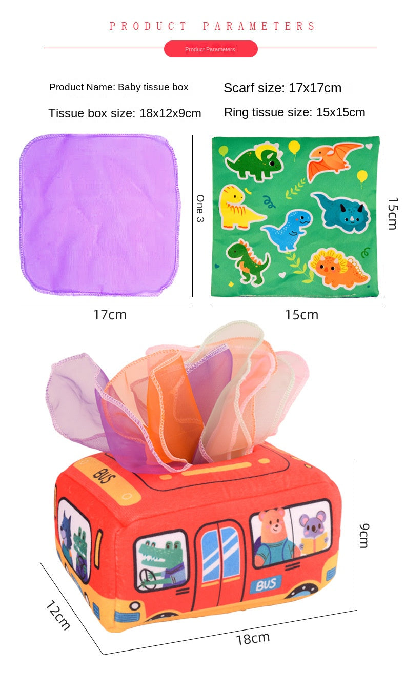 Baby Montessori Magic Tissue Box - Educational Sensory Toy & Busy Board for Kids