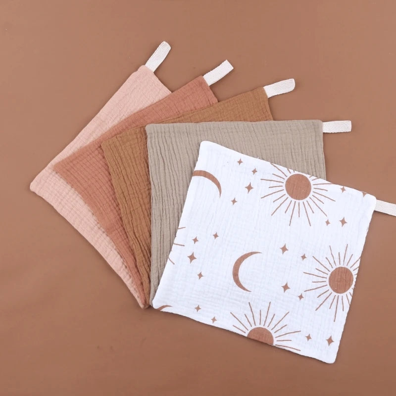 5 Soft Absorbent Gauze Newborn Burp Cloth Baby Saliva Towel Cotton Baby Bibs Handkerchief Nursing Towel Cuddle Cloth Baby Stuff