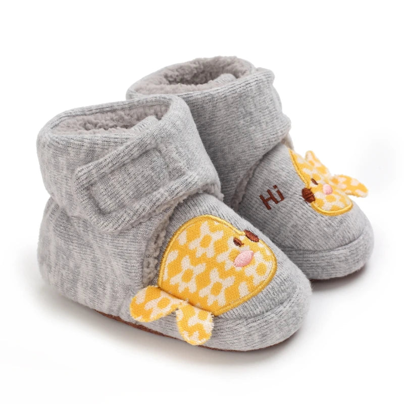 Cute Cartoon Cotton Baby Shoes - Soft First Walker Shoes for Newborn Boys & Girls