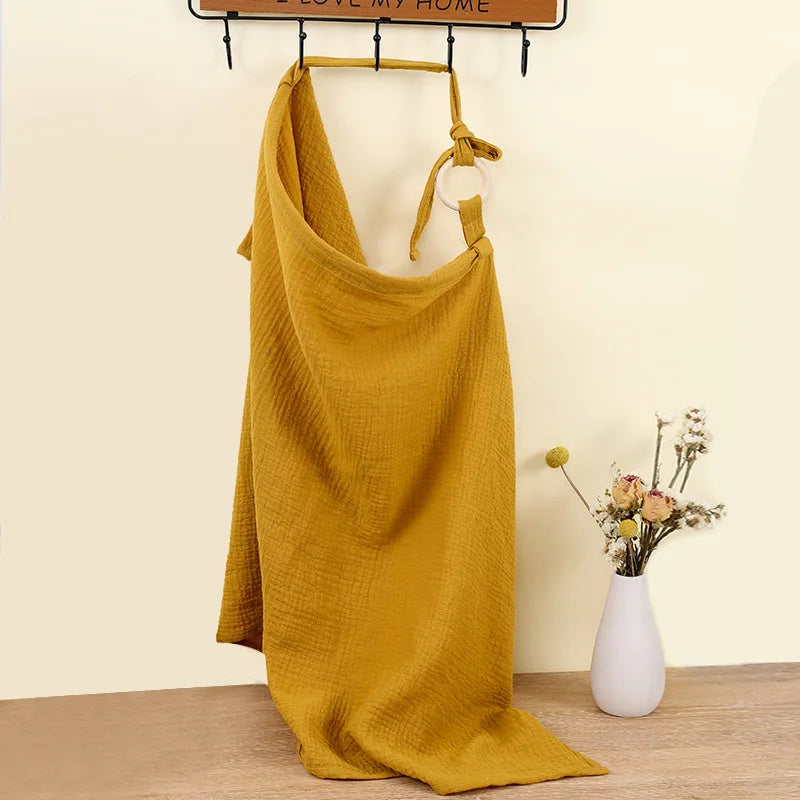Breathable Cotton Nursing Cover - Maternity Breastfeeding Privacy Apron & Stroller Blanket