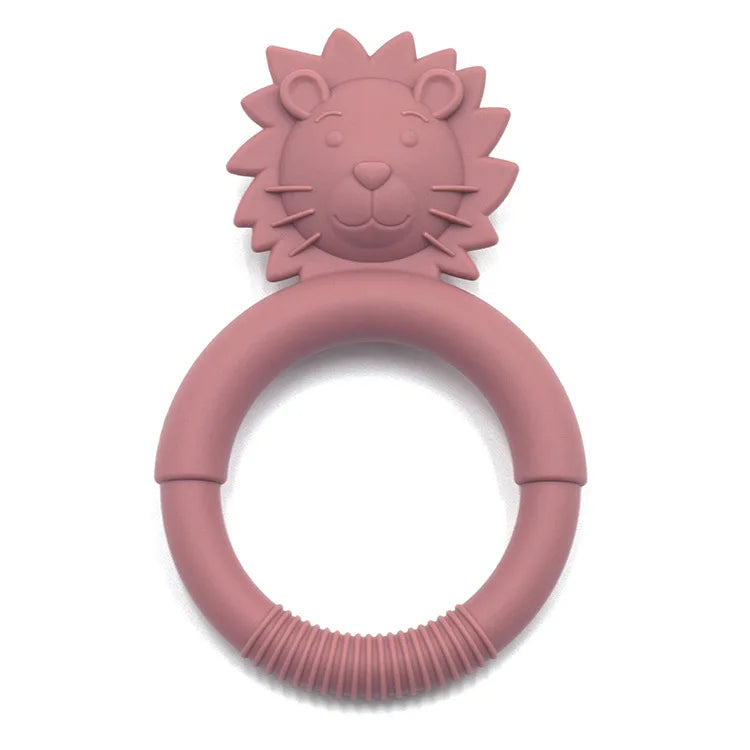 Silicone Nursing Teether Toy – Durable Cartoon Design for Dental Care & Gum Relief (3+ Months)