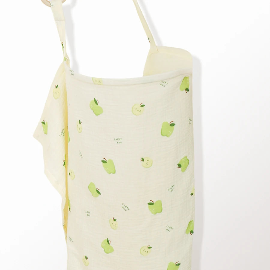 Premium Muslin Nursing Cover - Breathable Breastfeeding Apron with Arch Neckline