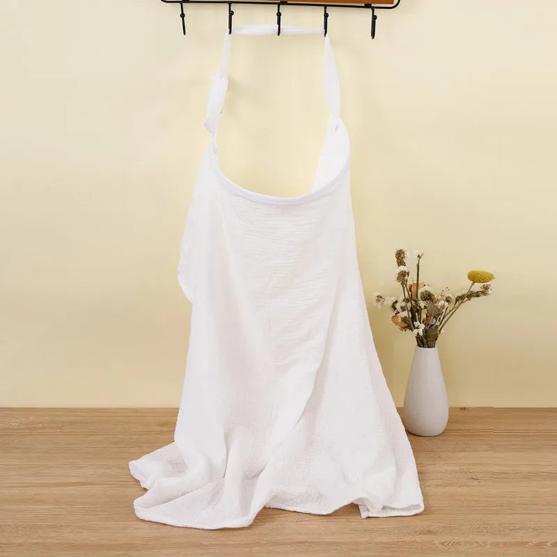 Breathable Cotton Nursing Cover - Maternity Breastfeeding Privacy Apron & Stroller Blanket