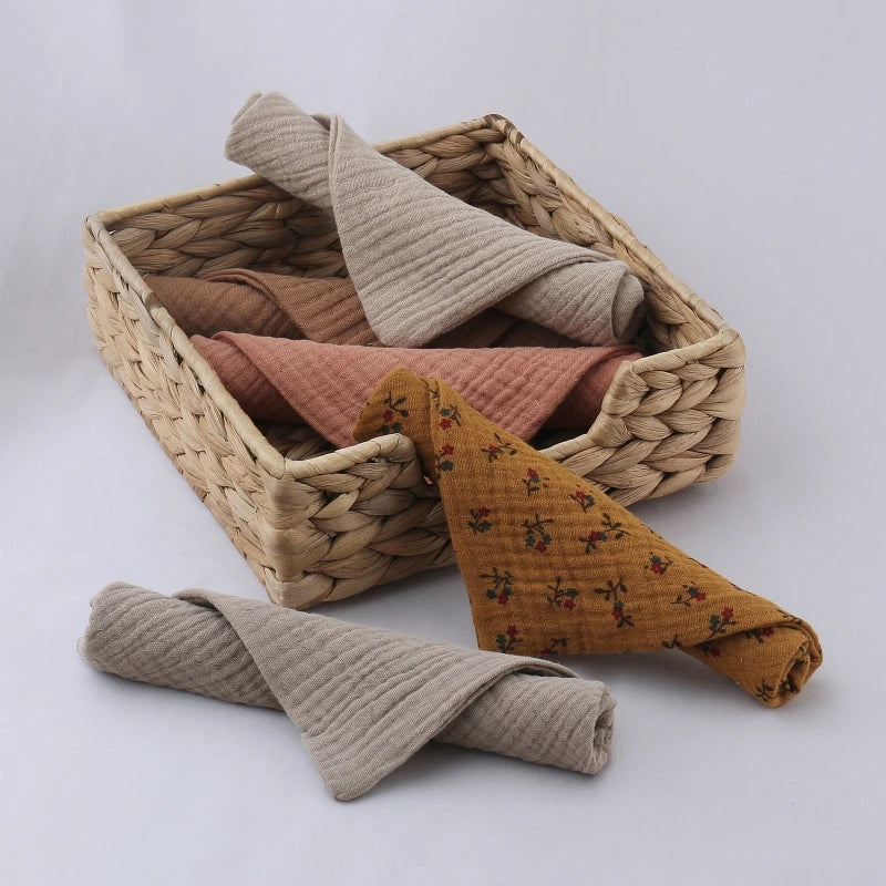 5 Soft Absorbent Gauze Newborn Burp Cloth Baby Saliva Towel Cotton Baby Bibs Handkerchief Nursing Towel Cuddle Cloth Baby Stuff