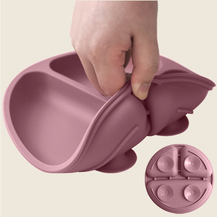 Silicone Baby Suction Plate – BPA-Free Anti-Slip Training Dinnerware for Self-Feeding (6+ Months)