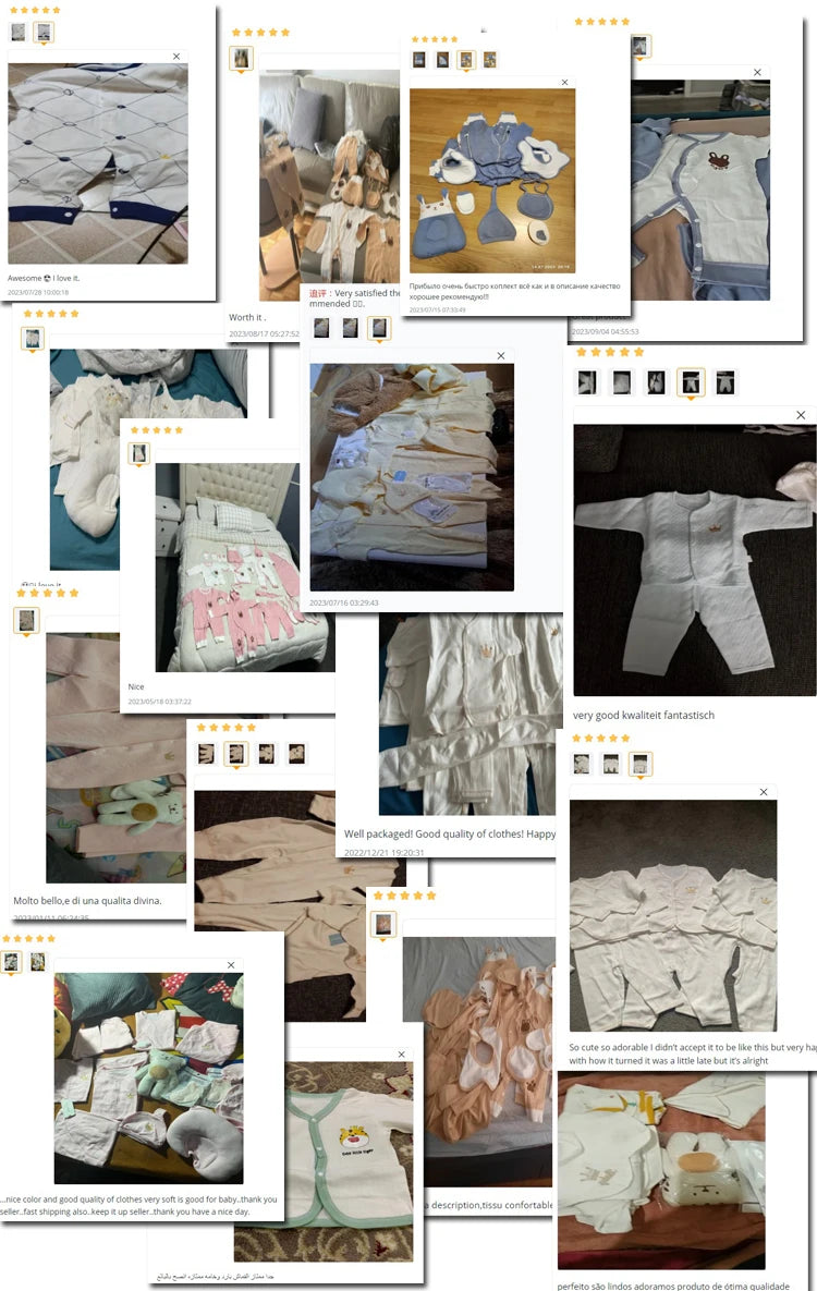 Newborn Baby Clothing Set – 15-20 Piece 100% Cotton Unisex Outfit Collection (0-3 Months)