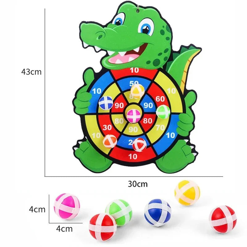 Montessori Dart Board Game - Safe Sticky Ball Target Game for Kids 3-7 Years