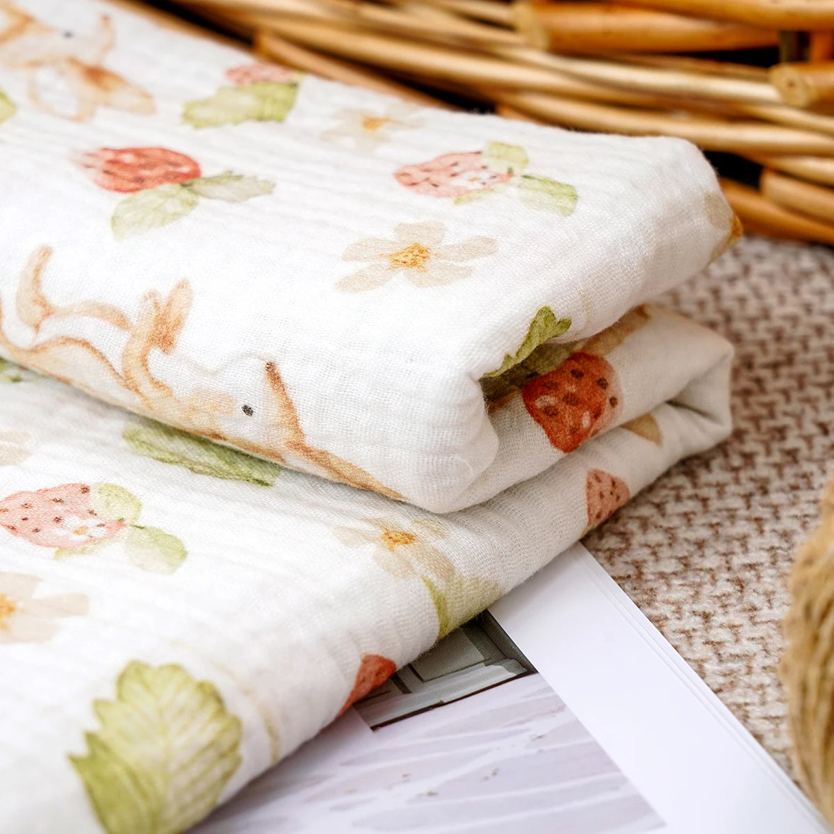 Kangobaby #My Soft Life# 100% Cotton Baby Muslin Blanket Infant Bath Towel Size 80x80cm