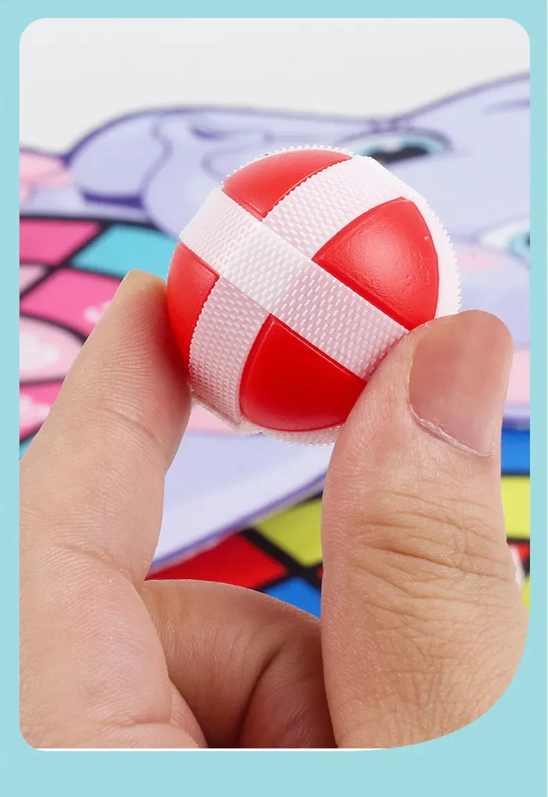 Montessori Dart Board Game - Safe Sticky Ball Target Game for Kids 3-7 Years