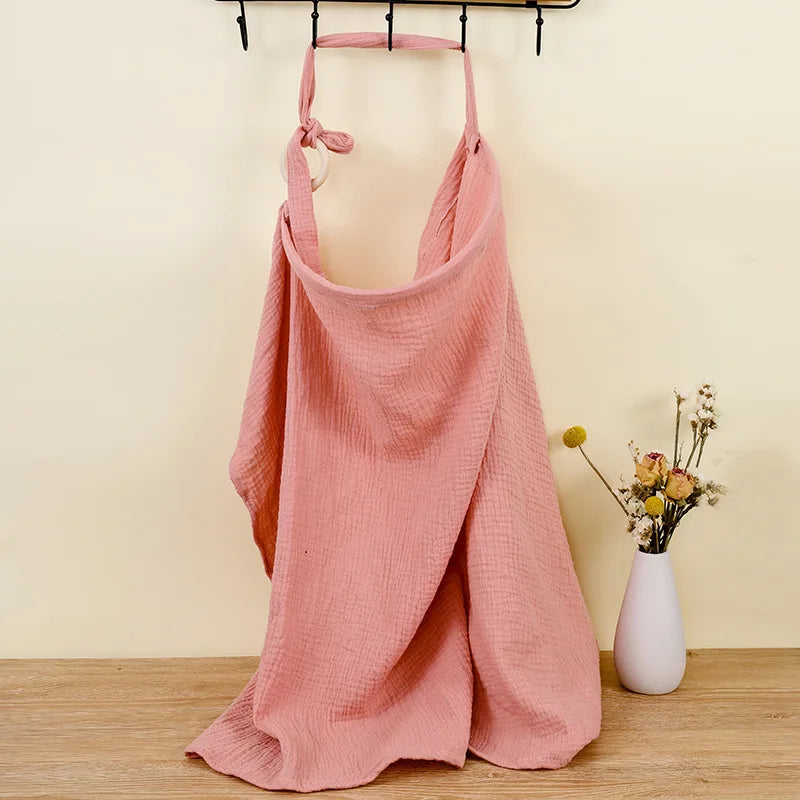 Breathable Cotton Nursing Cover - Maternity Breastfeeding Privacy Apron & Stroller Blanket