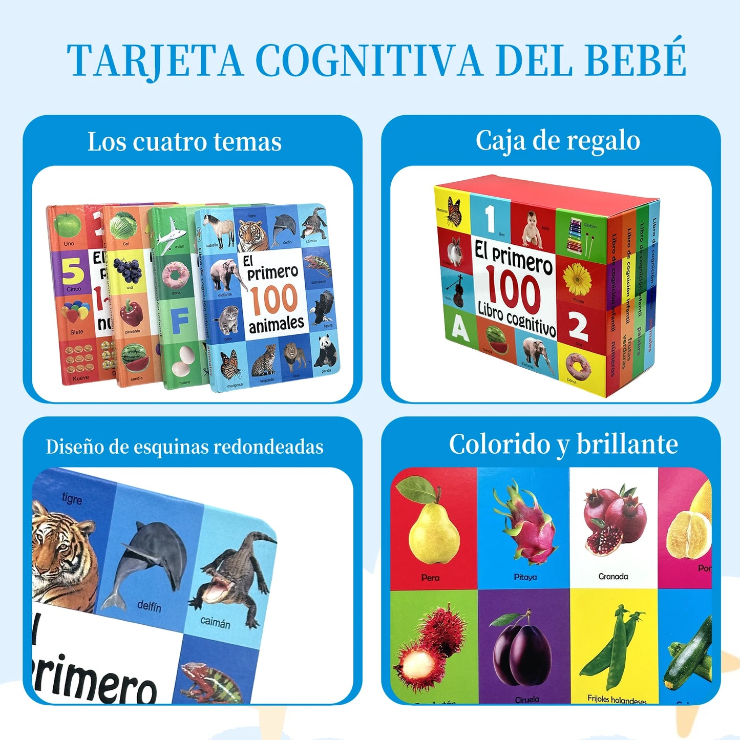 Spanish Children's Cognitive Encyclopedia - Early Learning Books for Kids 0-2 Years