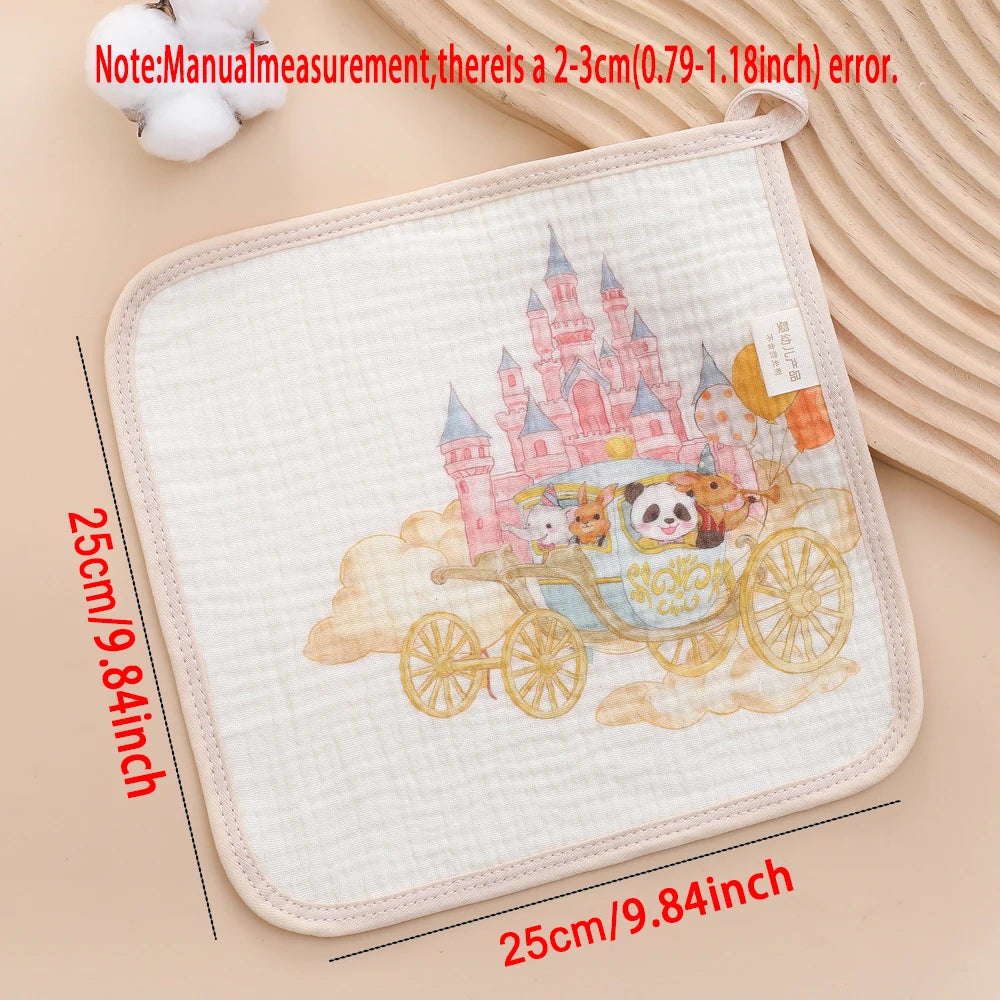 Cotton Baby Face Towel Newborn Baby Items 6 Layer Muslin Baby Bibs Handkerchief Soft Saliva Towel Feeding Burp Cloths