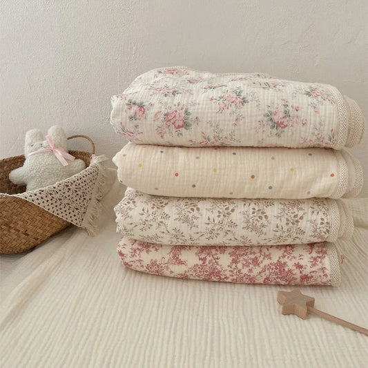 Winter Baby Blanket β Soft Fleece & Muslin Stroller Cover