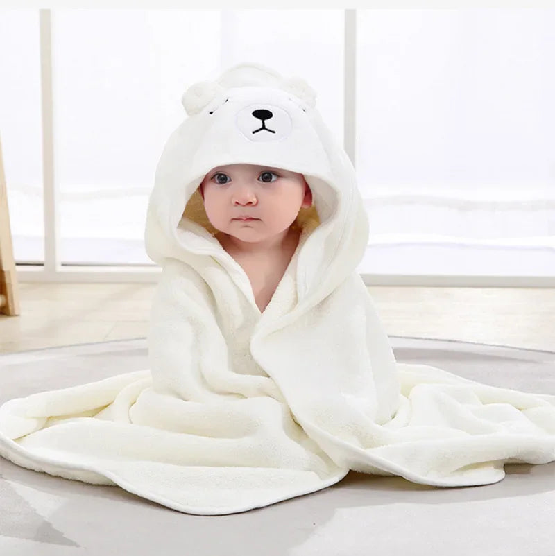 Personalized Custom name Embroidered Newborn letter Nursery Baby Soft Bath Towels Gifts for Boy Girl Toddler Bathrobe Warm