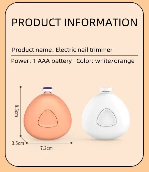 Electric Baby Nail Polisher - Automatic Nail Clipper & Portable File Set for Children