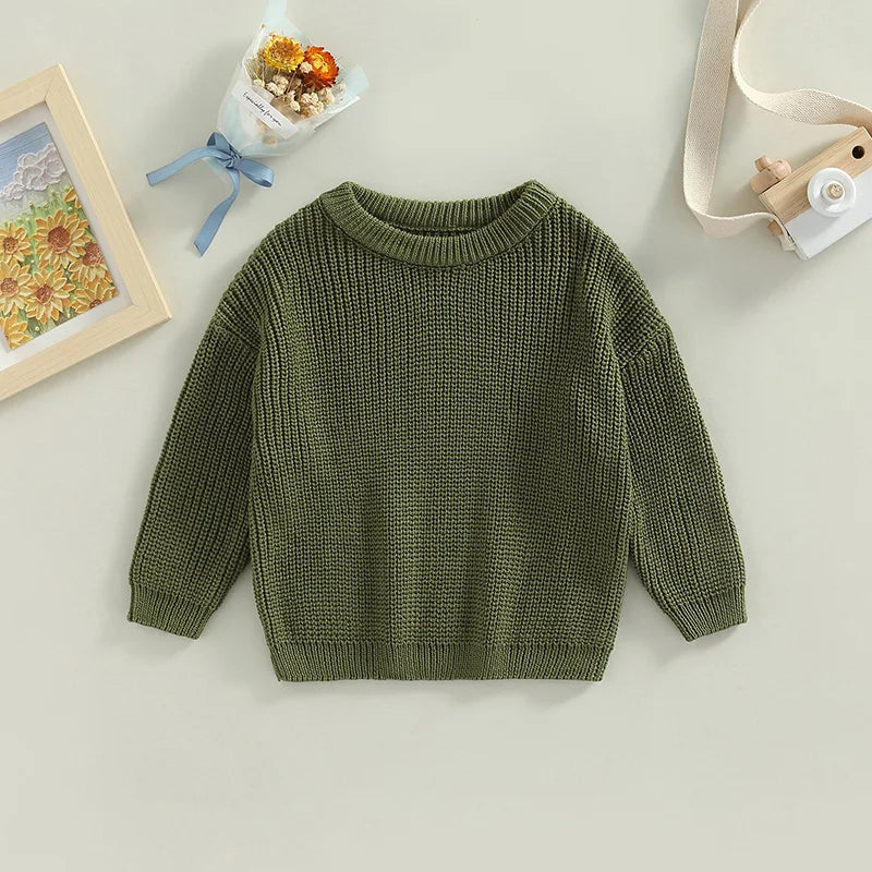 Autumn New Baby Boys Girls Clothes Baby Sweater Toddler Knit Sweater Newborn Knitwear Long Sleeve Cotton Baby Pullover Tops