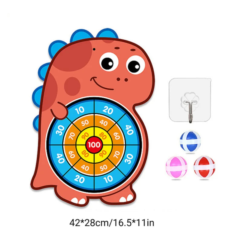 Montessori Sports Toy - Sticky Ball Dart Board Target Game for Indoor & Outdoor Fun