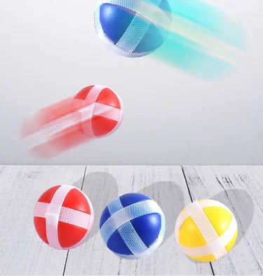 Montessori Sports Toy - Sticky Ball Dart Board Target Game for Indoor & Outdoor Fun