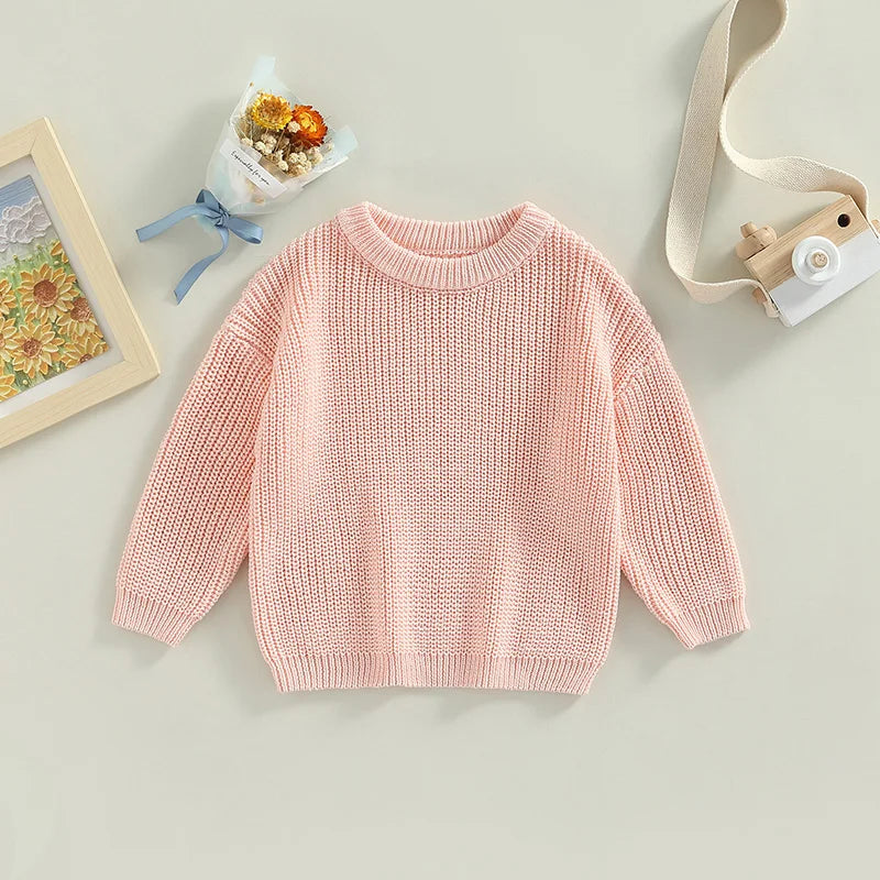 Autumn New Baby Boys Girls Clothes Baby Sweater Toddler Knit Sweater Newborn Knitwear Long Sleeve Cotton Baby Pullover Tops