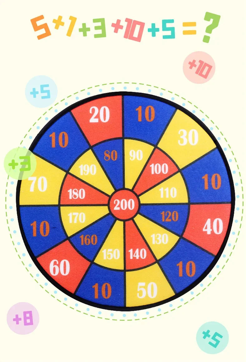 Educational Dart Board Game - Montessori Sticky Ball Target for Kids 3-7 Years