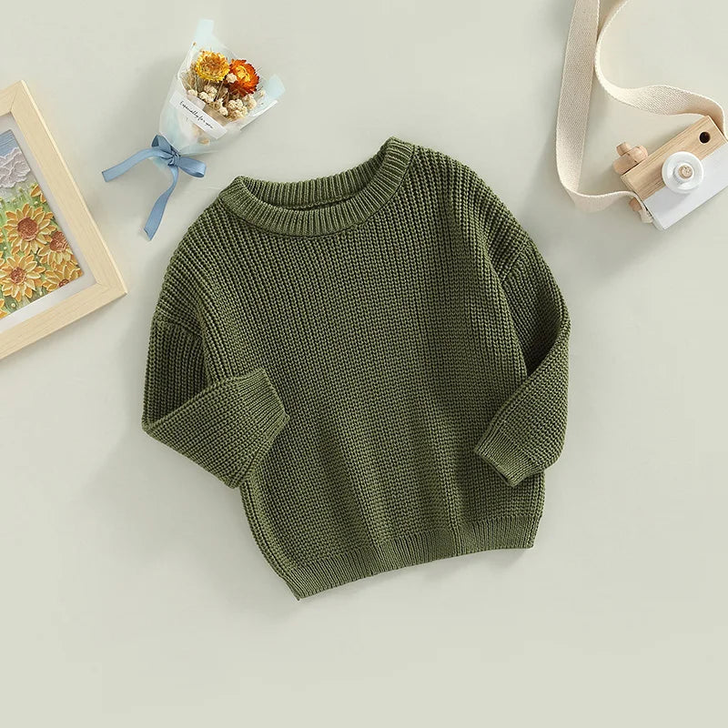 Autumn New Baby Boys Girls Clothes Baby Sweater Toddler Knit Sweater Newborn Knitwear Long Sleeve Cotton Baby Pullover Tops