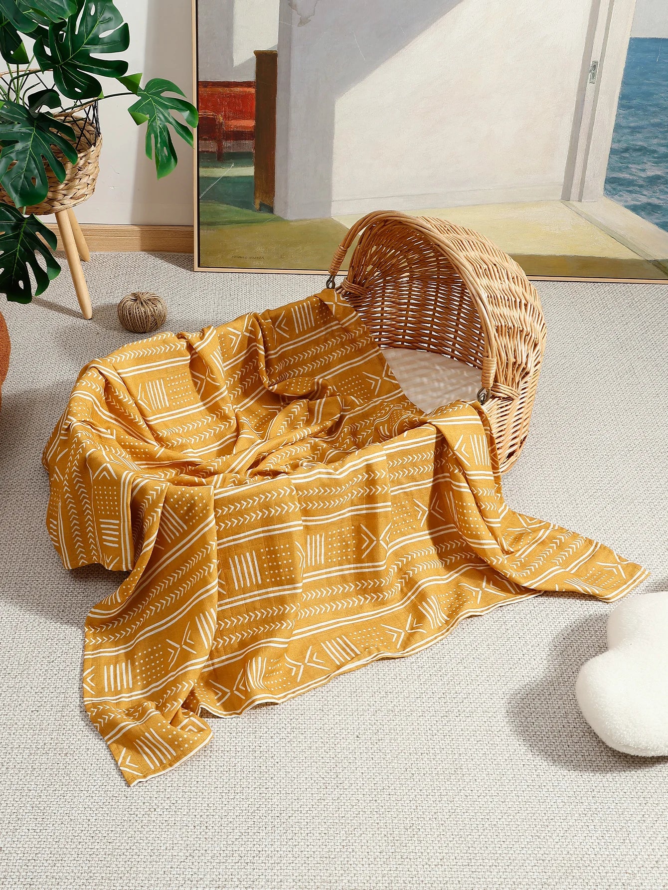 Kangobaby My Soft Life - 100% Cotton Baby Muslin Swaddle Blanket & Bath Towel