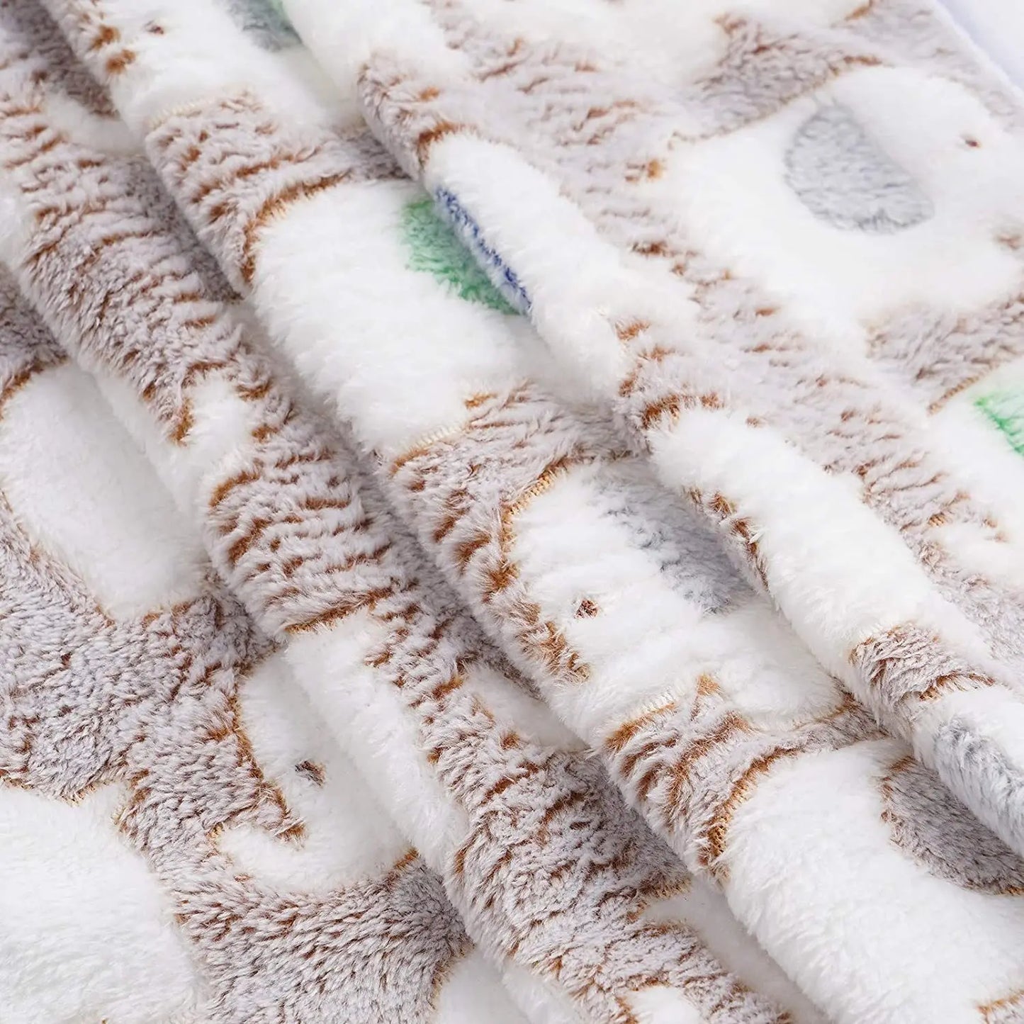 Cute Elephant Baby Blanket - Soft Coral Velvet Swaddle Wrap & Stroller Cover