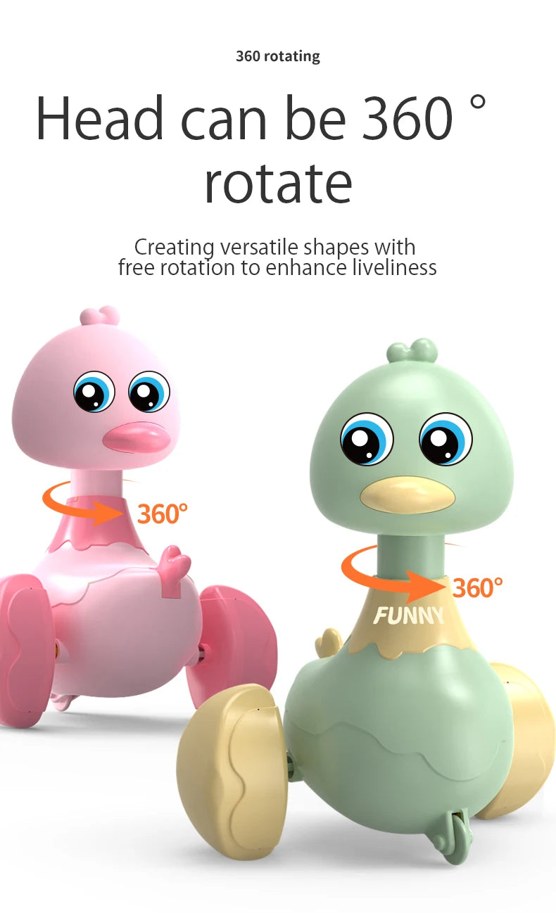 Baby Swing Duck Toy - Cartoon Press Vehicles & Pull Back Cars Educational Set