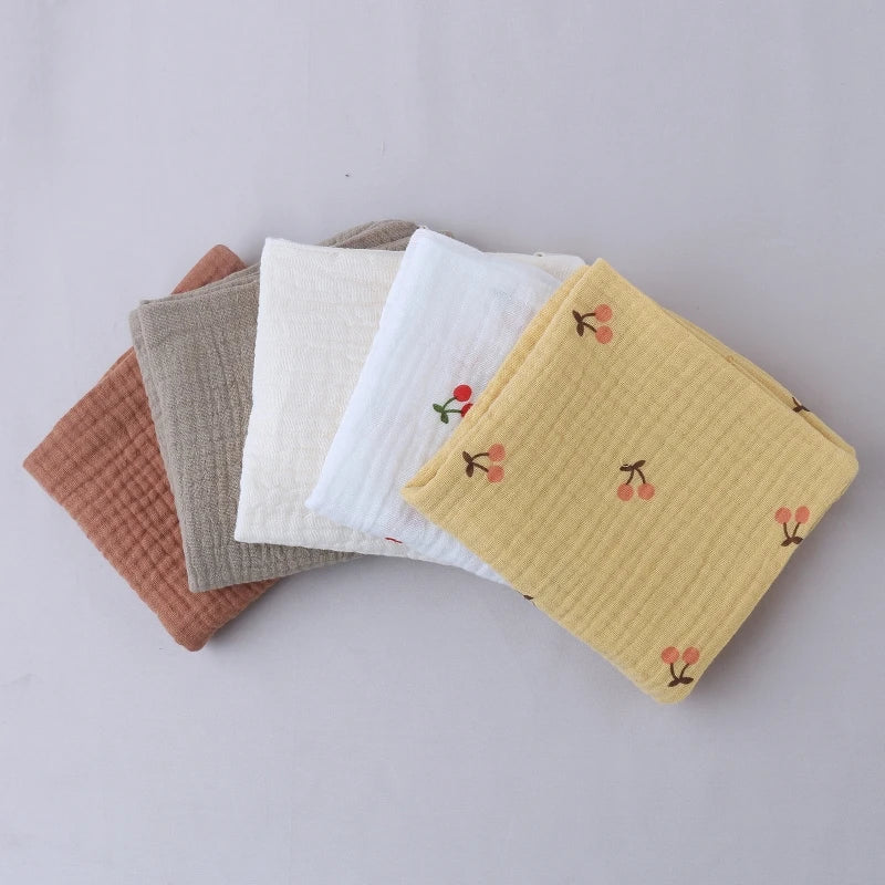 5 Soft Absorbent Gauze Newborn Burp Cloth Baby Saliva Towel Cotton Baby Bibs Handkerchief Nursing Towel Cuddle Cloth Baby Stuff