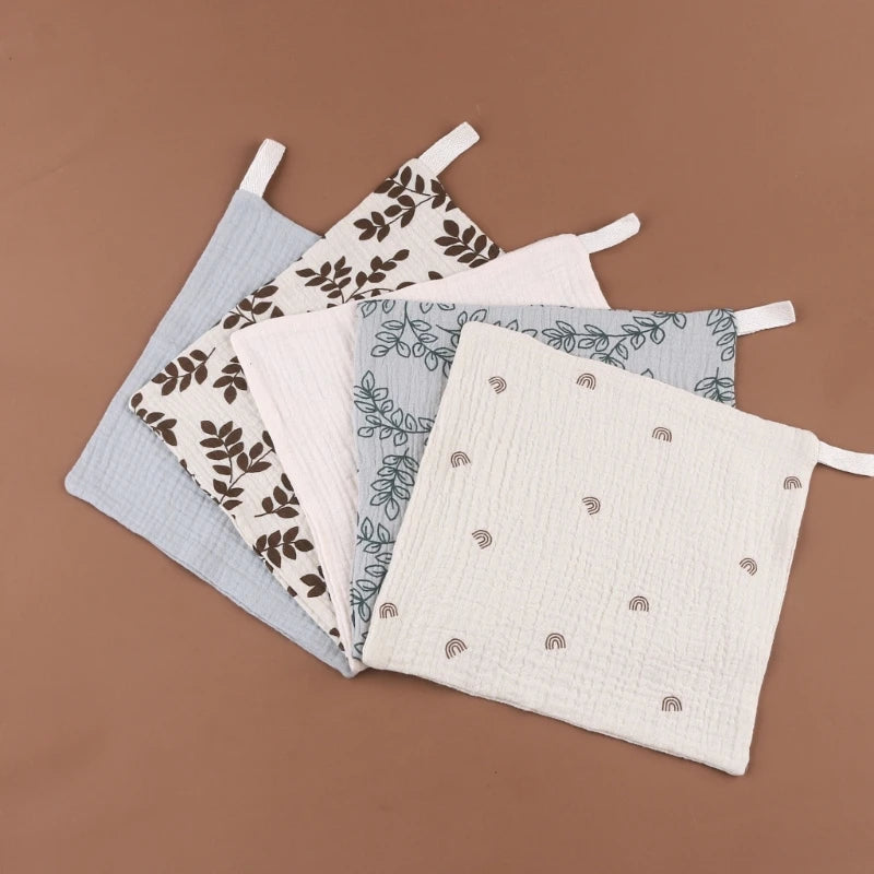 5 Soft Absorbent Gauze Newborn Burp Cloth Baby Saliva Towel Cotton Baby Bibs Handkerchief Nursing Towel Cuddle Cloth Baby Stuff