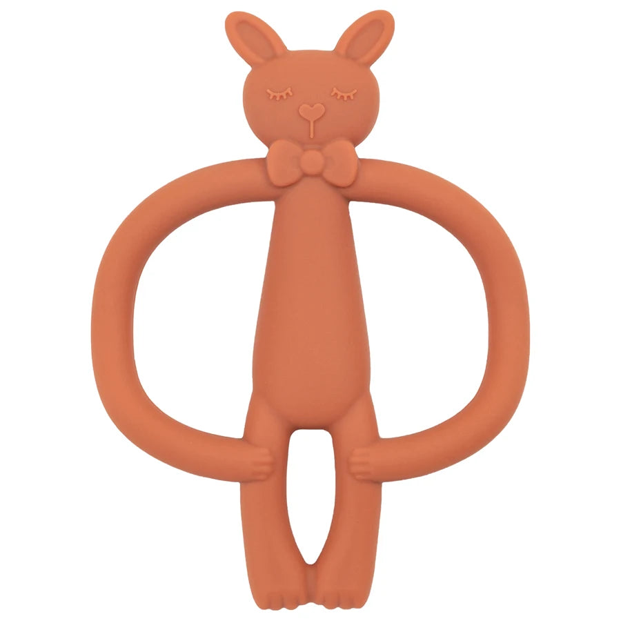 Silicone Nursing Teether Toy – Durable Cartoon Design for Dental Care & Gum Relief (3+ Months)
