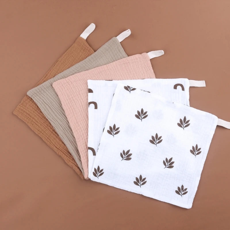 5 Soft Absorbent Gauze Newborn Burp Cloth Baby Saliva Towel Cotton Baby Bibs Handkerchief Nursing Towel Cuddle Cloth Baby Stuff