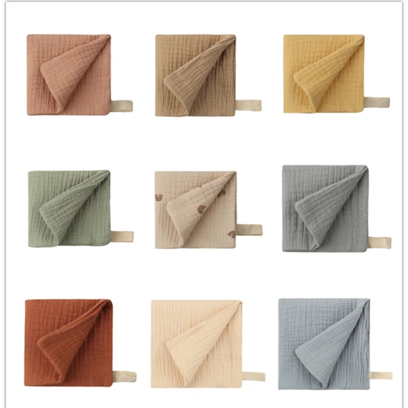 5-Pack Baby Muslin Towel Set - Soft Cotton Gauze Washcloths for Newborns