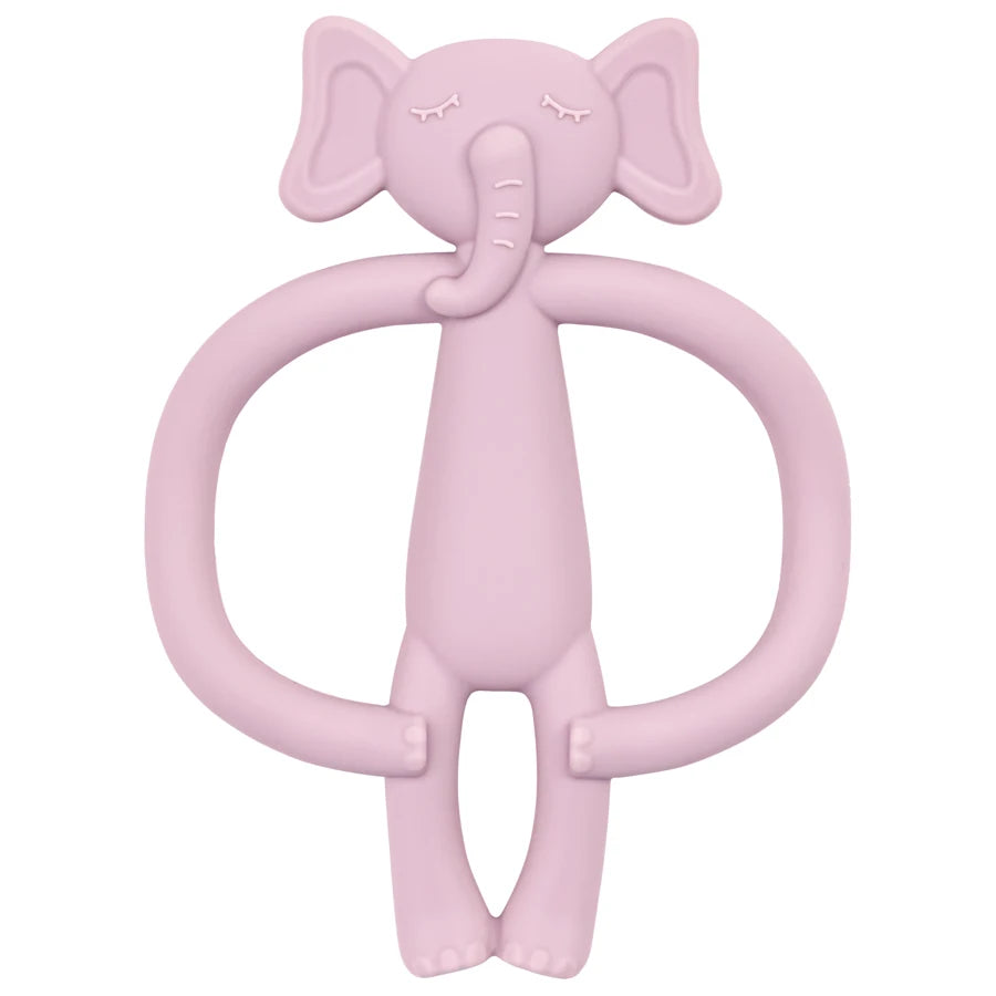 Silicone Nursing Teether Toy – Durable Cartoon Design for Dental Care & Gum Relief (3+ Months)