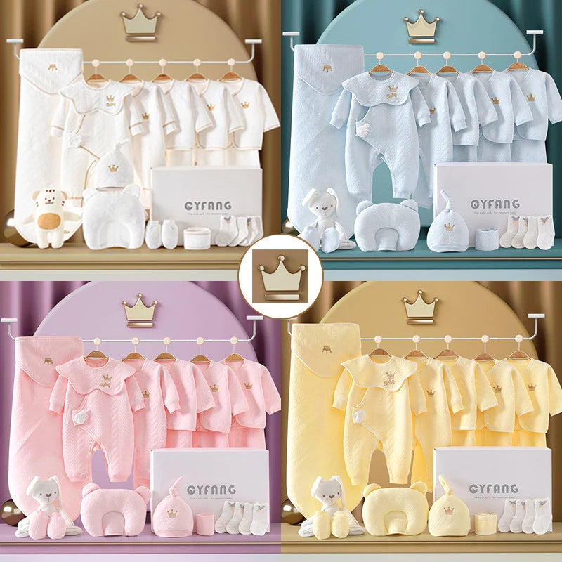 Newborn Baby Clothing Set – 15-20 Piece 100% Cotton Unisex Outfit Collection (0-3 Months)