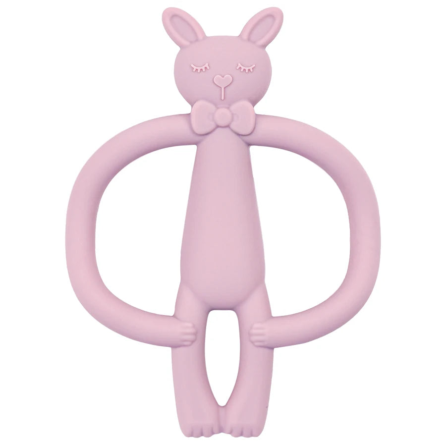 Silicone Nursing Teether Toy – Durable Cartoon Design for Dental Care & Gum Relief (3+ Months)