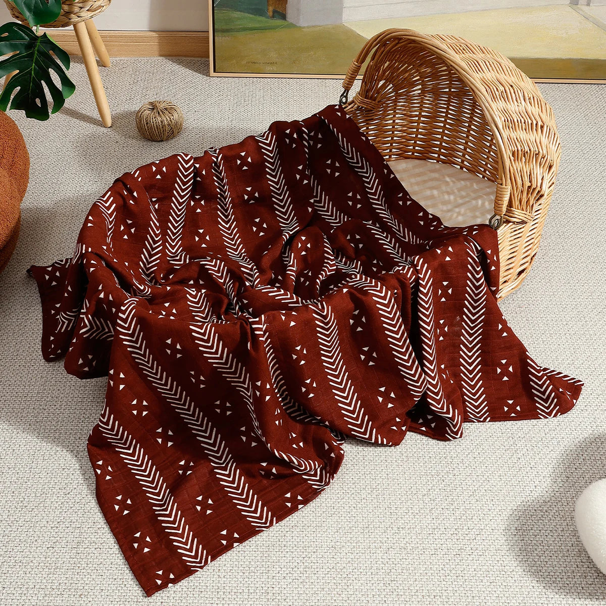 Kangobaby My Soft Life - 100% Cotton Baby Muslin Swaddle Blanket & Bath Towel