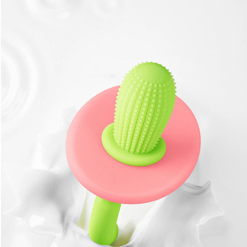 Silicone Teething Ring β Pacifier Type Teether with Soft Molar Stick & Massage Dots for Babie