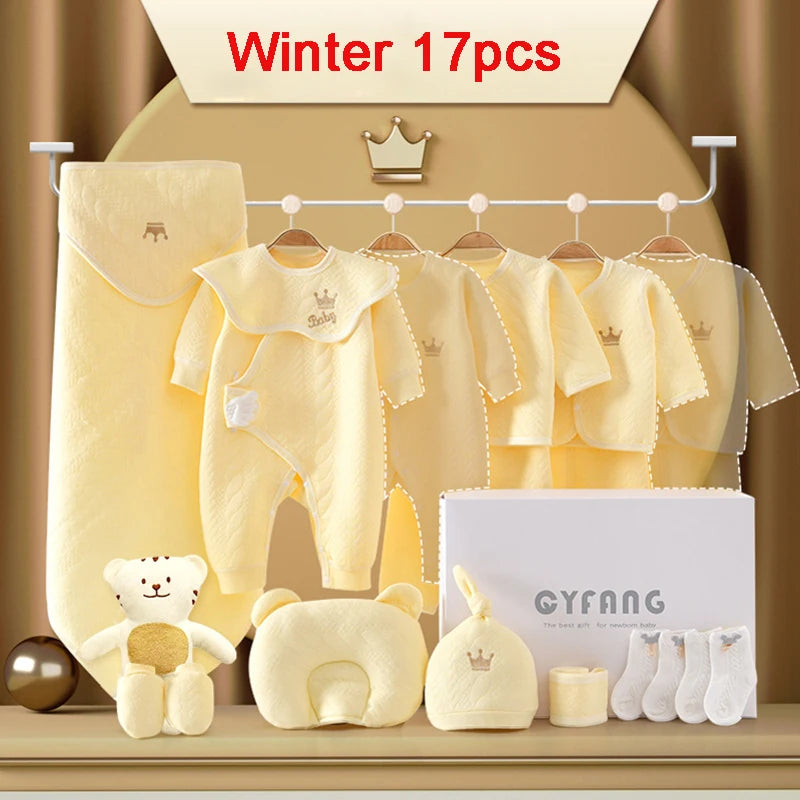 Newborn Baby Clothing Set – 15-20 Piece 100% Cotton Unisex Outfit Collection (0-3 Months)