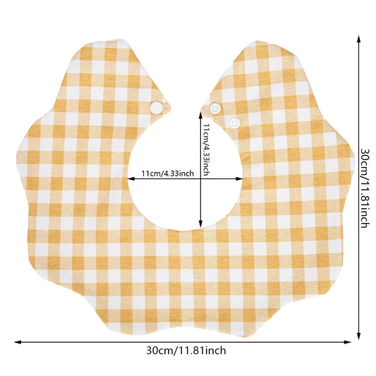 360Β° Cotton Baby Bib β Soft Adjustable Petal Bib