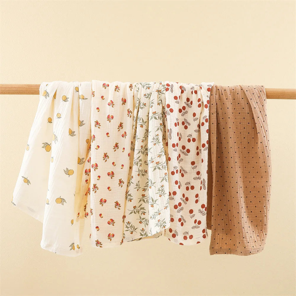 Cotton Receiving Blanket for Newborn Gauze Muslin Baby Blanket  New Born Swaddle Wrap Kids Bath Towel Baby Stroller Blanket