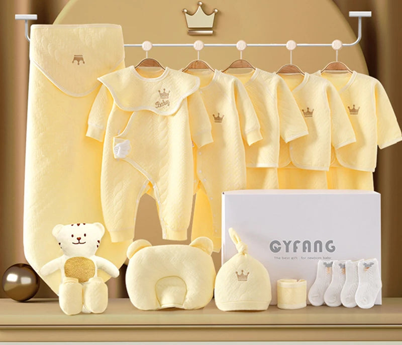 Newborn Baby Clothing Set – 15-20 Piece 100% Cotton Unisex Outfit Collection (0-3 Months)