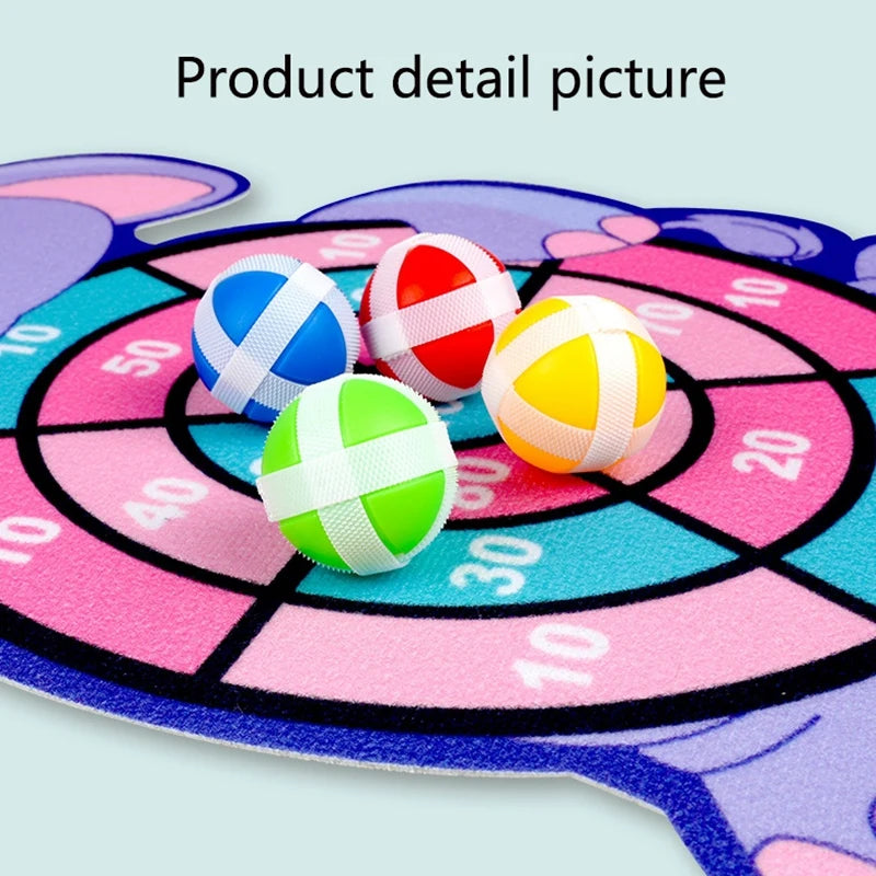Educational Dart Board Game - Montessori Sticky Ball Target for Kids 3-7 Years