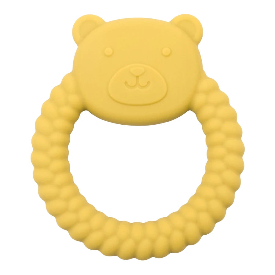 Silicone Nursing Teether Toy – Durable Cartoon Design for Dental Care & Gum Relief (3+ Months)
