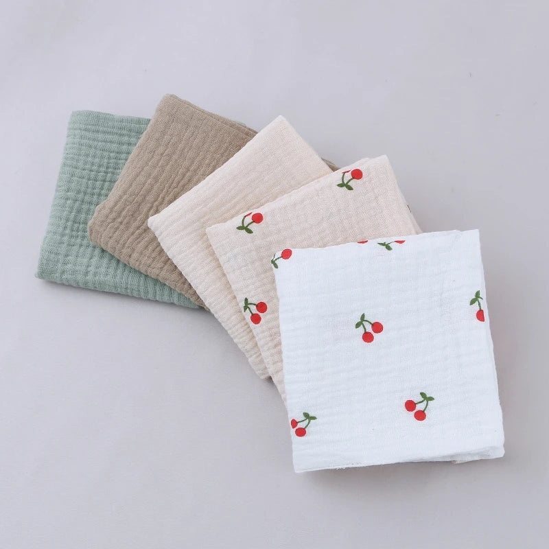 5 Soft Absorbent Gauze Newborn Burp Cloth Baby Saliva Towel Cotton Baby Bibs Handkerchief Nursing Towel Cuddle Cloth Baby Stuff
