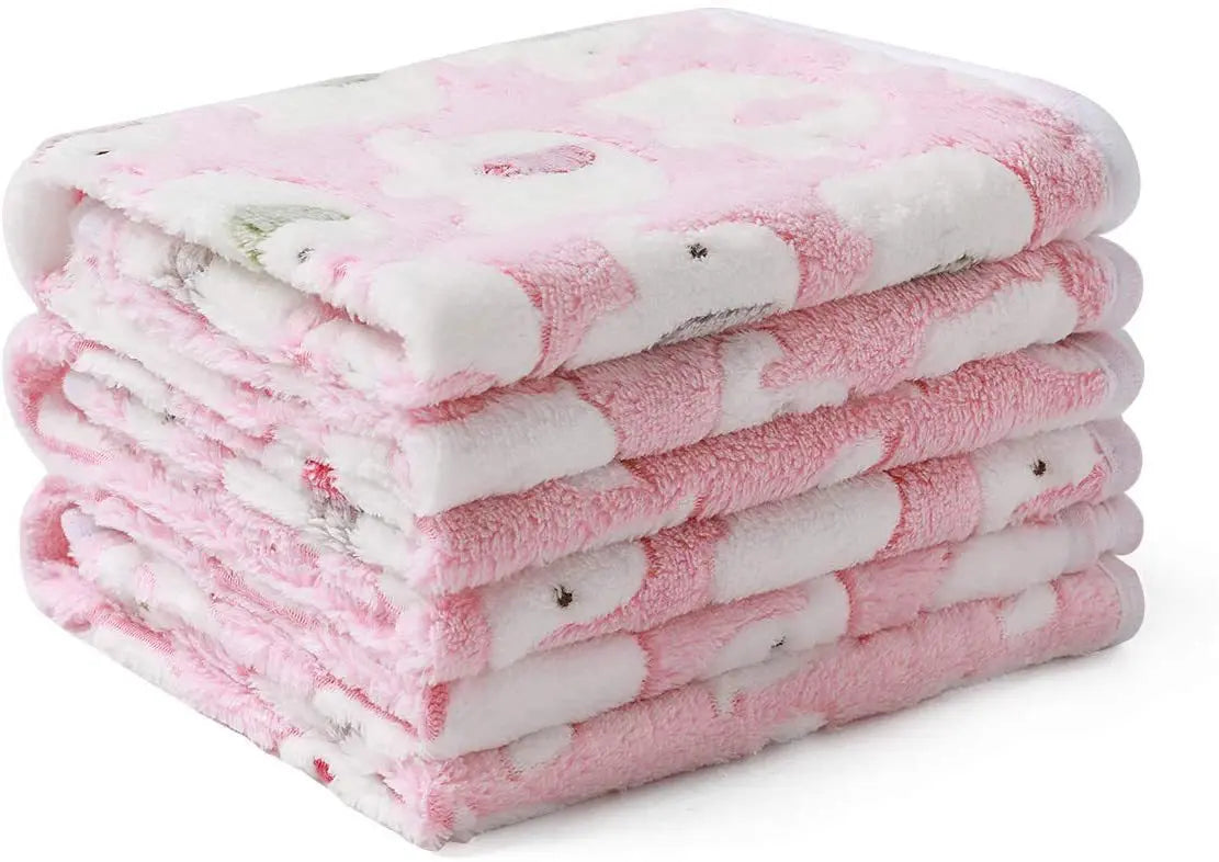 Cute Elephant Baby Blanket - Soft Coral Velvet Swaddle Wrap & Stroller Cover
