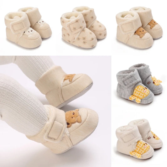 Cute Cartoon Cotton Baby Shoes - Soft First Walker Shoes for Newborn Boys & Girls