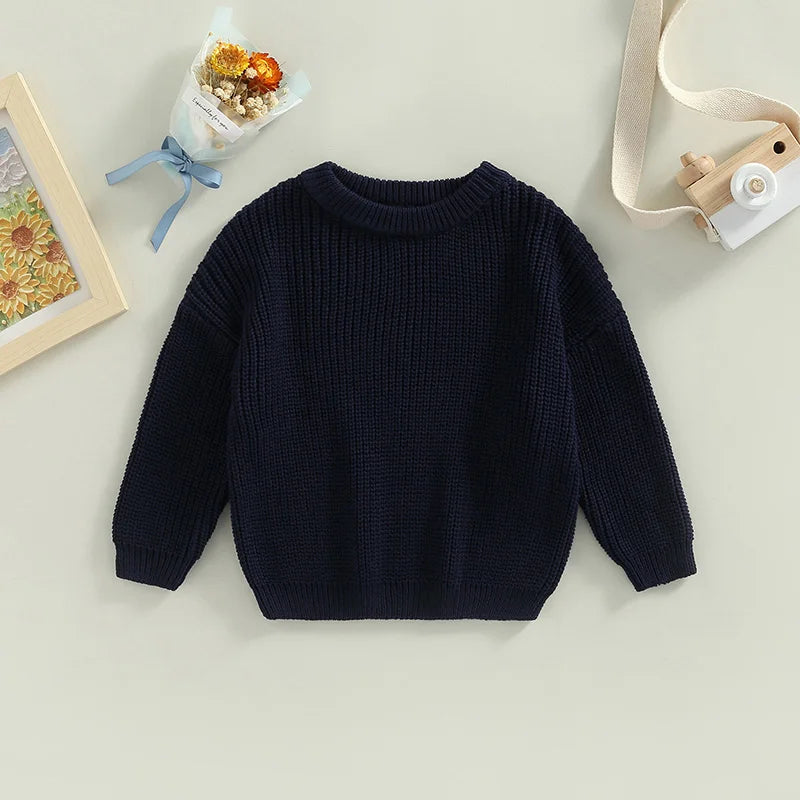 Autumn New Baby Boys Girls Clothes Baby Sweater Toddler Knit Sweater Newborn Knitwear Long Sleeve Cotton Baby Pullover Tops