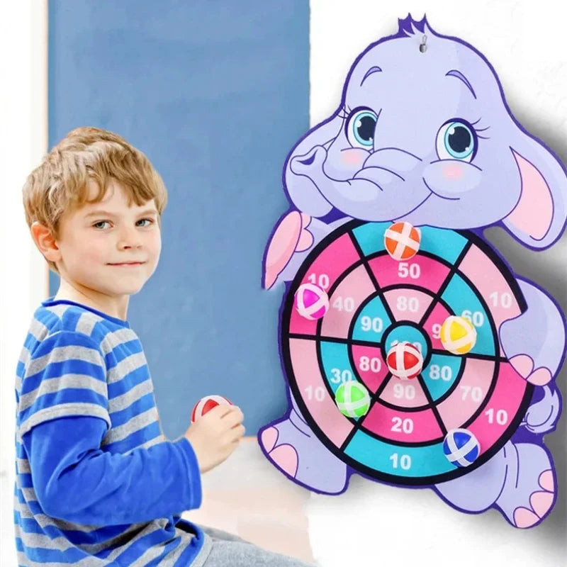Montessori Dart Board Game - Safe Sticky Ball Target Game for Kids 3-7 Years