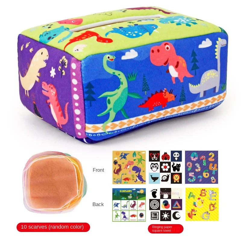 Baby Montessori Magic Tissue Box - Educational Sensory Toy & Busy Board for Kids